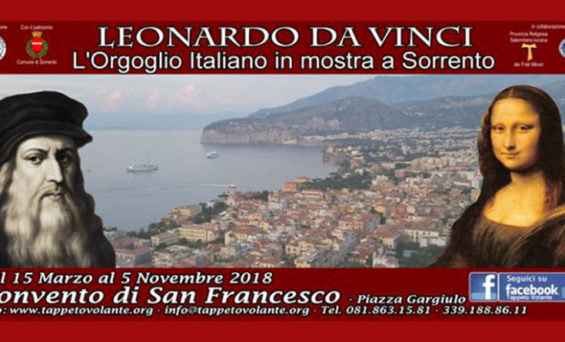 SORRENTO – IL GENIO DI LEONARDO, DAL 15 MARZO AL 5 NOVEMBRE, IN MOSTRA.