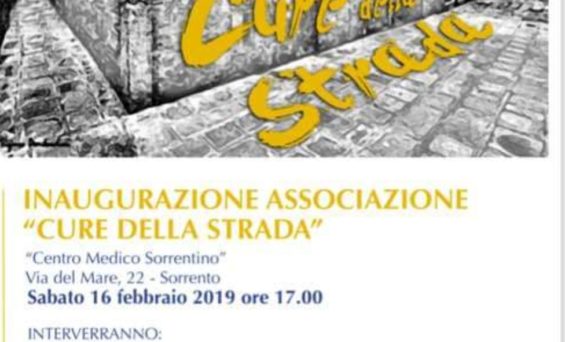 SORRENTO: SABATO 16 INAUGURAZIONE DELL’ASSOCIAZIONE “CURE DELLA STRADA”