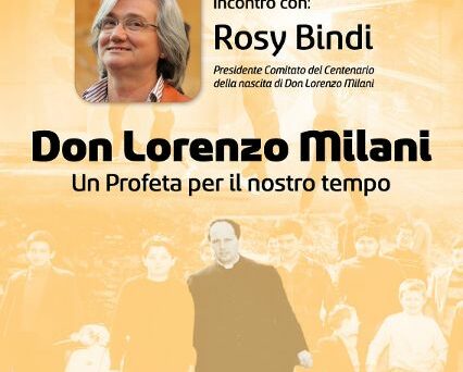 CATTEDRALE DI SORRENTO: SABATO 30 SETTEMBRE INCONTRO CON ROSY BINDI NEL CENTENARIO DELLA NASCITA DI DON LORENZO MILANI