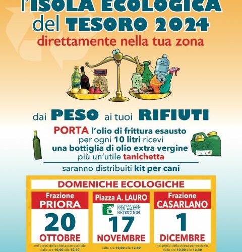 SORRENTO; DA DOMENICA 20 OTTOBRE RITORNA L’ISOLA ECOLOGICA