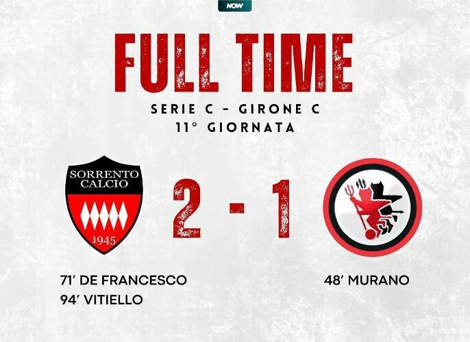 CAMPIONATO DI CALCIO DI SERIE C, GIRONE C: IL SORRENTO BATTE IL FOGGIA PER 2-1