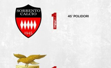 CAMPIONATO DI CALCIO DI SERIE C, GIRONE C: SORRENTO-CASERTANA 1-1