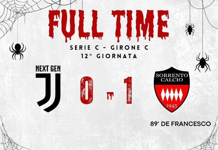 CAMPIONATO DI CALCIO DI SERIE C, GIRONE C: IL SORRENTO VINCE IN CASA DELLA JUVENTUS NEXT GEN