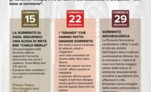 SORRENTO: DOMENICA 22 ALLA SCOPERTA DELLA STORIA SORRENTINA