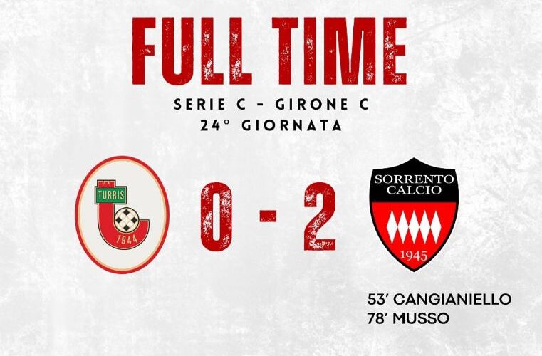 CAMPIONATO DI CALCIO DI SERIE C, GIRONE C: IL SORRENTO VINCE IN CASA DELLA TURRIS 2-0